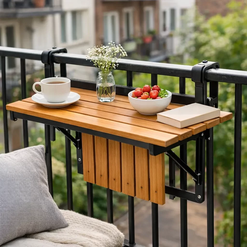 Compact en praktisch voor een klein balkon.
