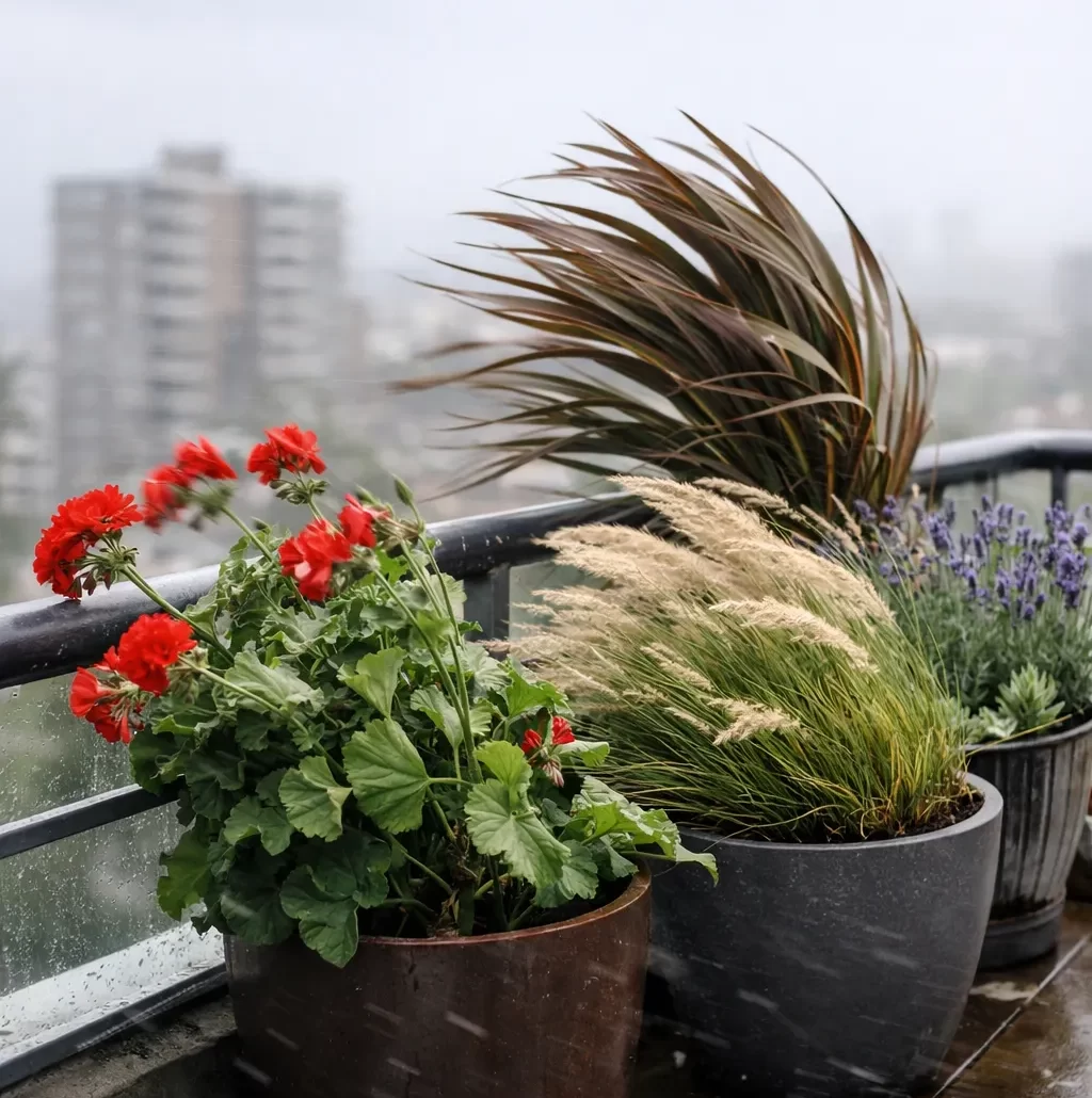 Weerbestendige planten voor een winderig balkon.